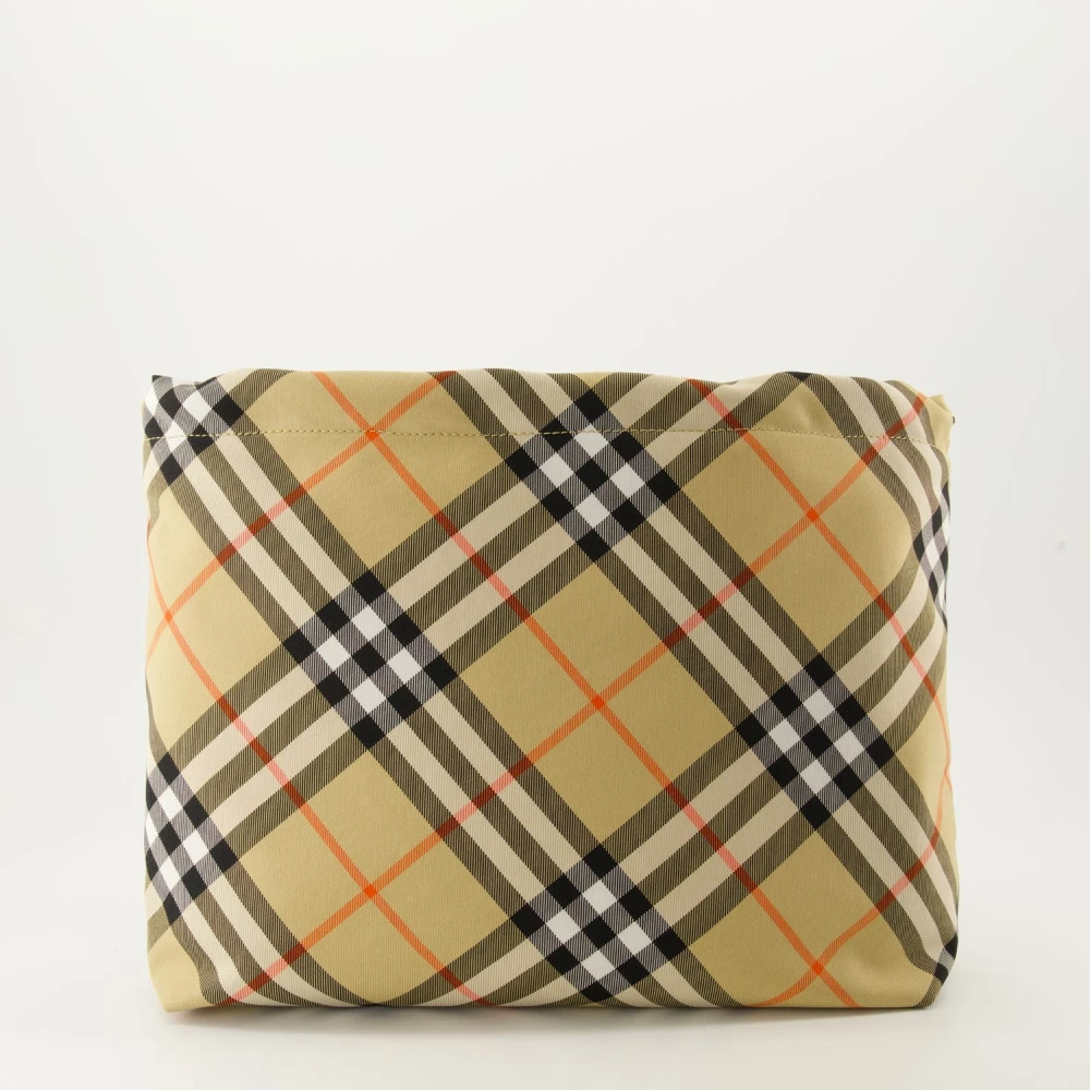 Burberry Geruite Vintage Clutch Beige Heren