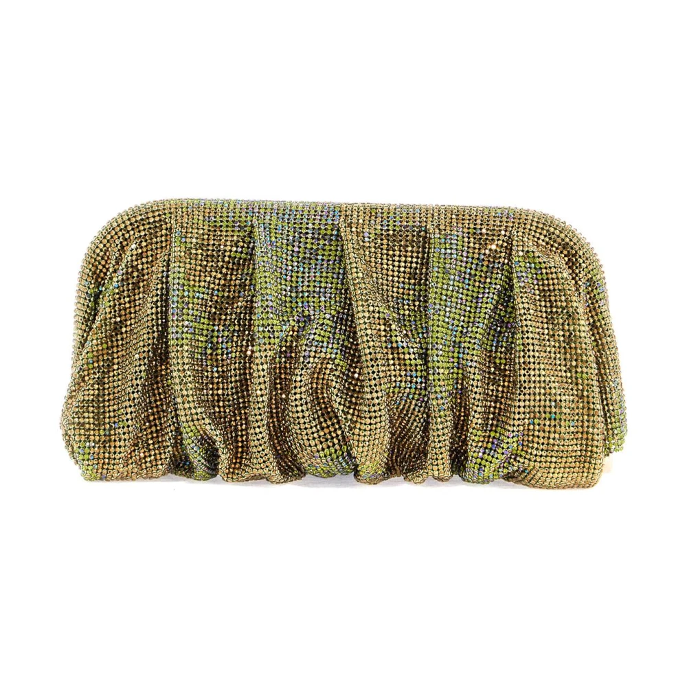 Benedetta Bruzziches Kristal Mesh Clutch Venus La Grande Green Dames