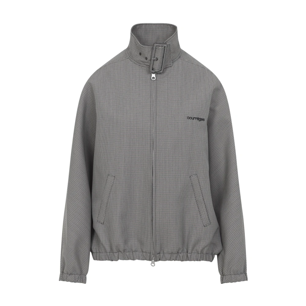 Courrèges Women's Buckle Houndstooth Bomber Jacket