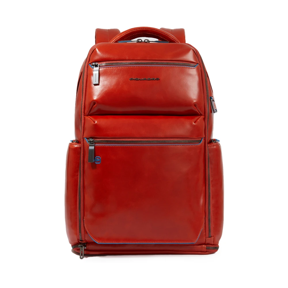 Piquadro Mannelijk Rood Personaliseerbare Laptop Rugzak 15.6"