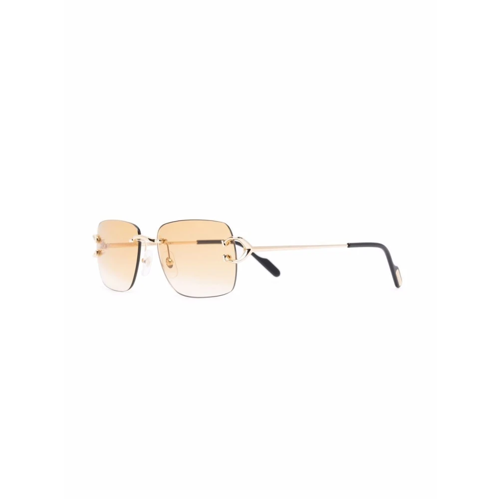 Cartier Men's Yellow Sunglasses, 57 Mm, Ct0330s 003 Sunglasses