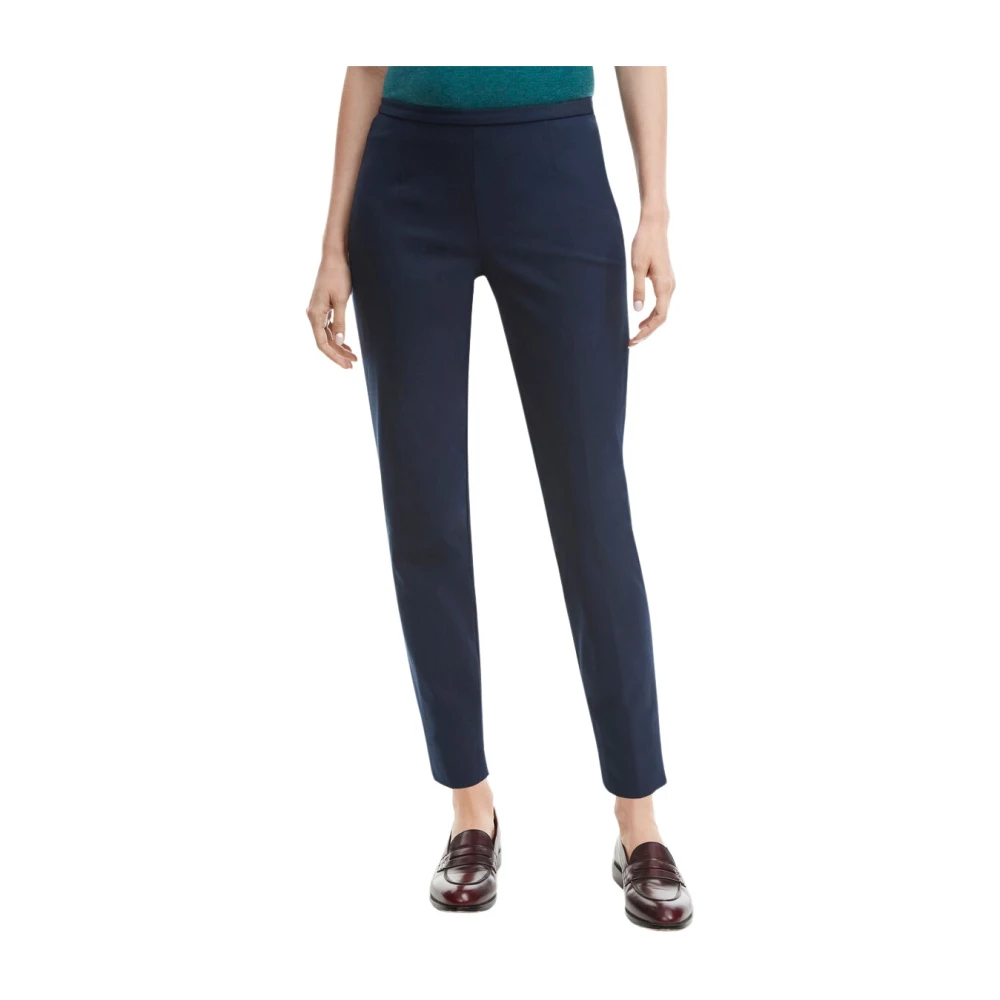 Brooks Brothers Stretchkatoenen broek met zijrits Blue Dames
