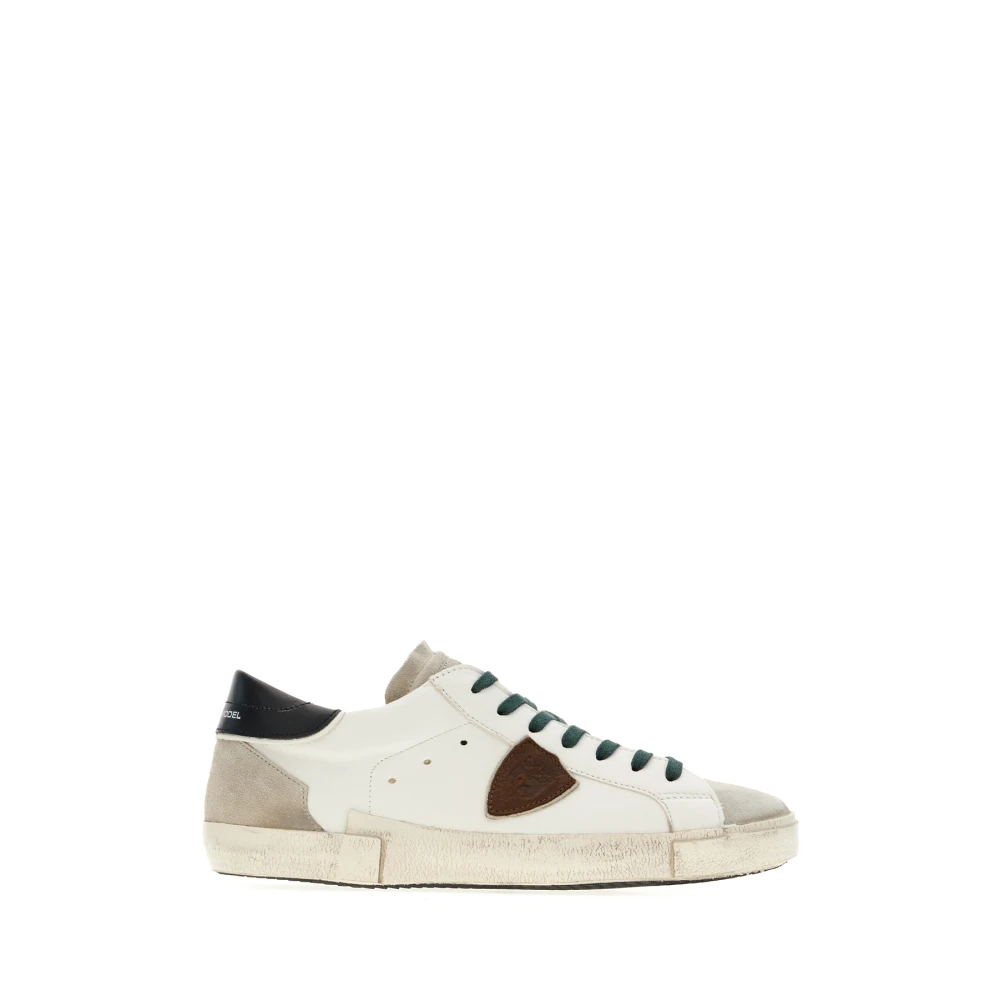 Philippe Model Vintage Mix Sneakers Heren Schoenen Wit