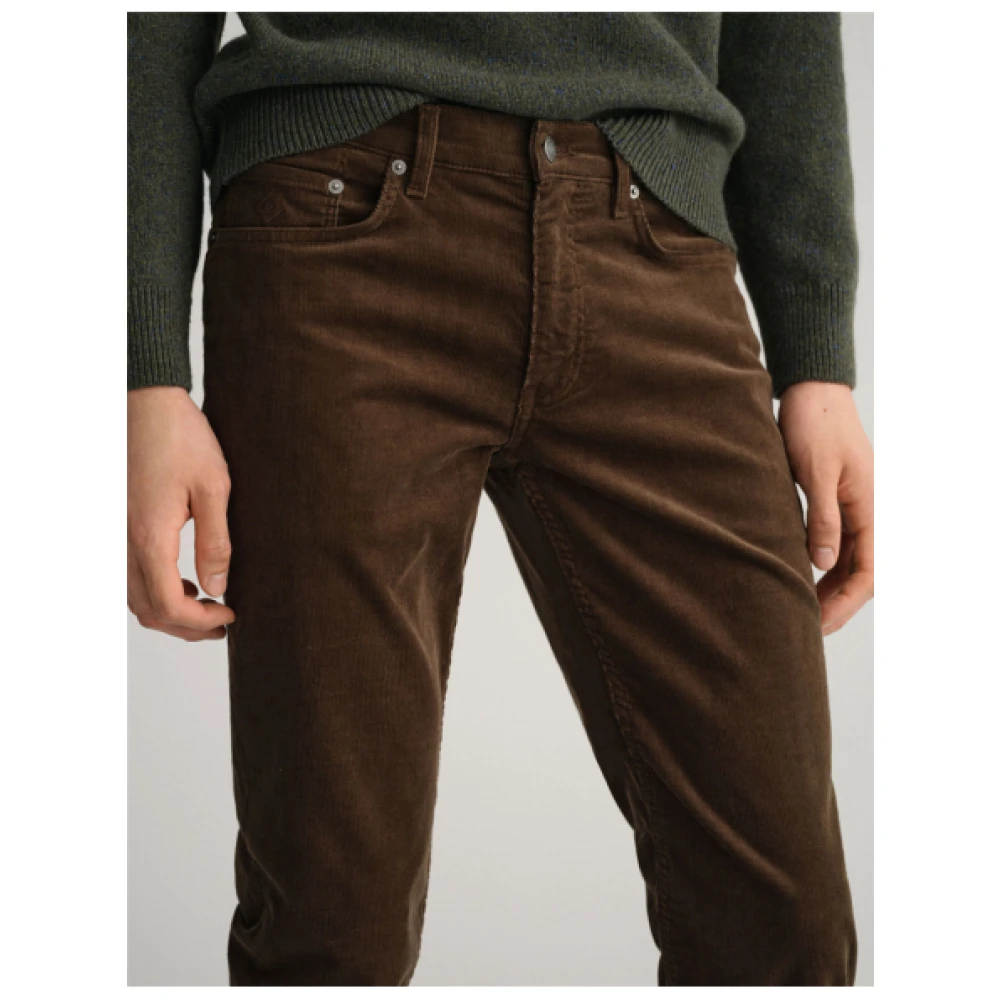 Gant Slimme Velvet Hayes Broek Brown Heren
