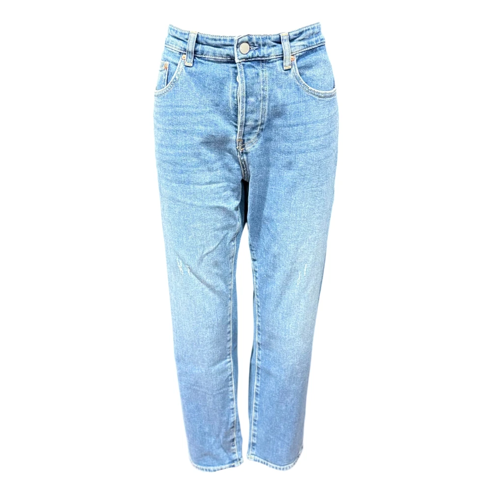 Adriano goldschmied Hoge Taille Jeans met knoopsluiting Blue Dames