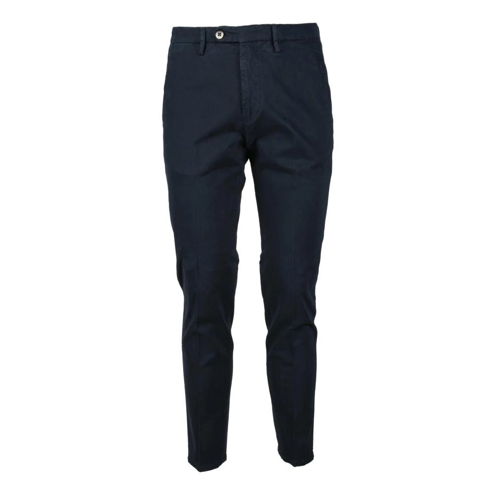 Michael Coal Katoen Elastaan Broek Blue Heren
