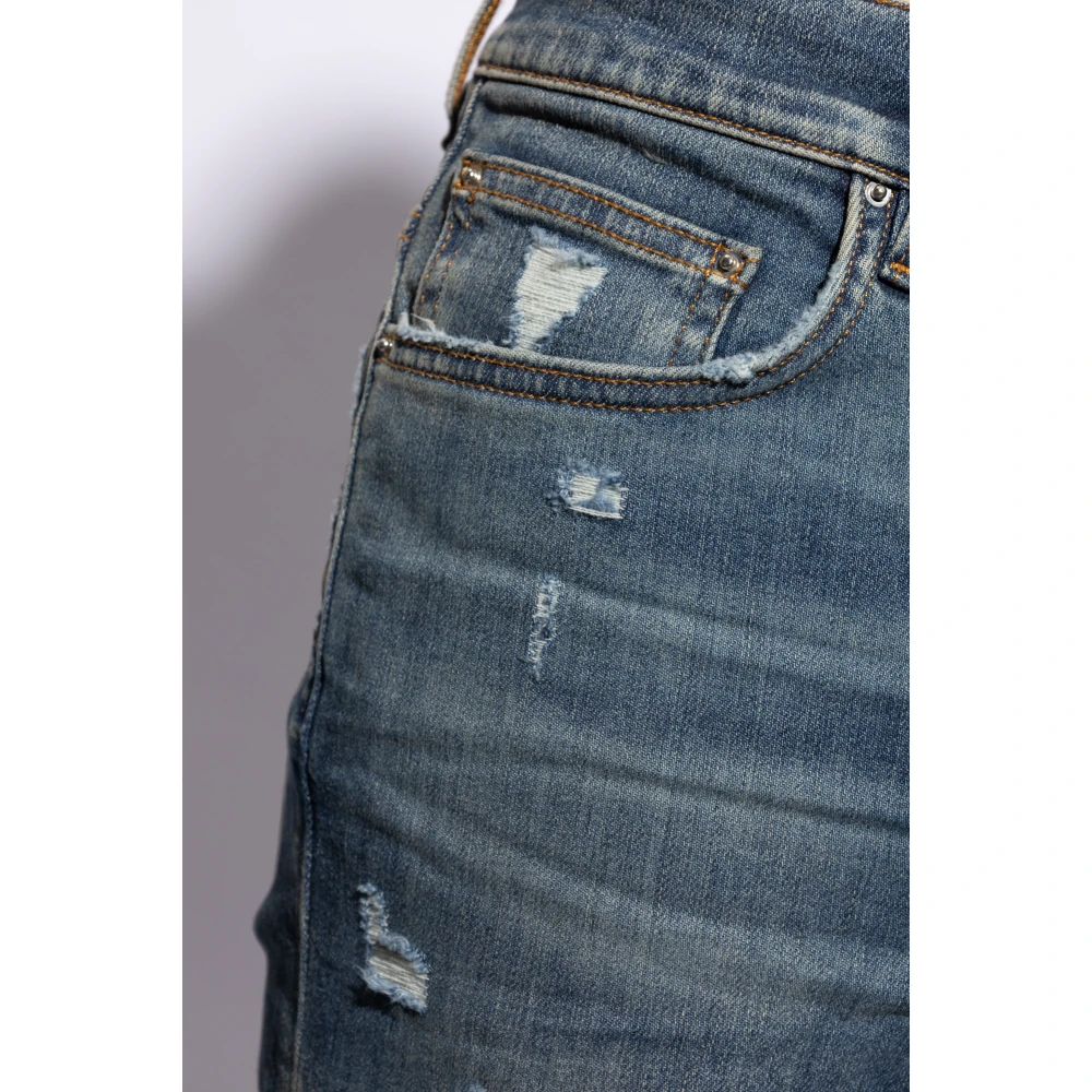 Amiri Jeans met logo Blue Heren