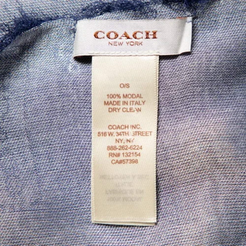 Coach Pre-owned Fabric scarves Blue Dames