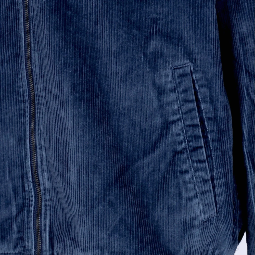 Element Sherpa Gevoerde Ribfluwelen Jas Moonlit Ocean Blue Heren