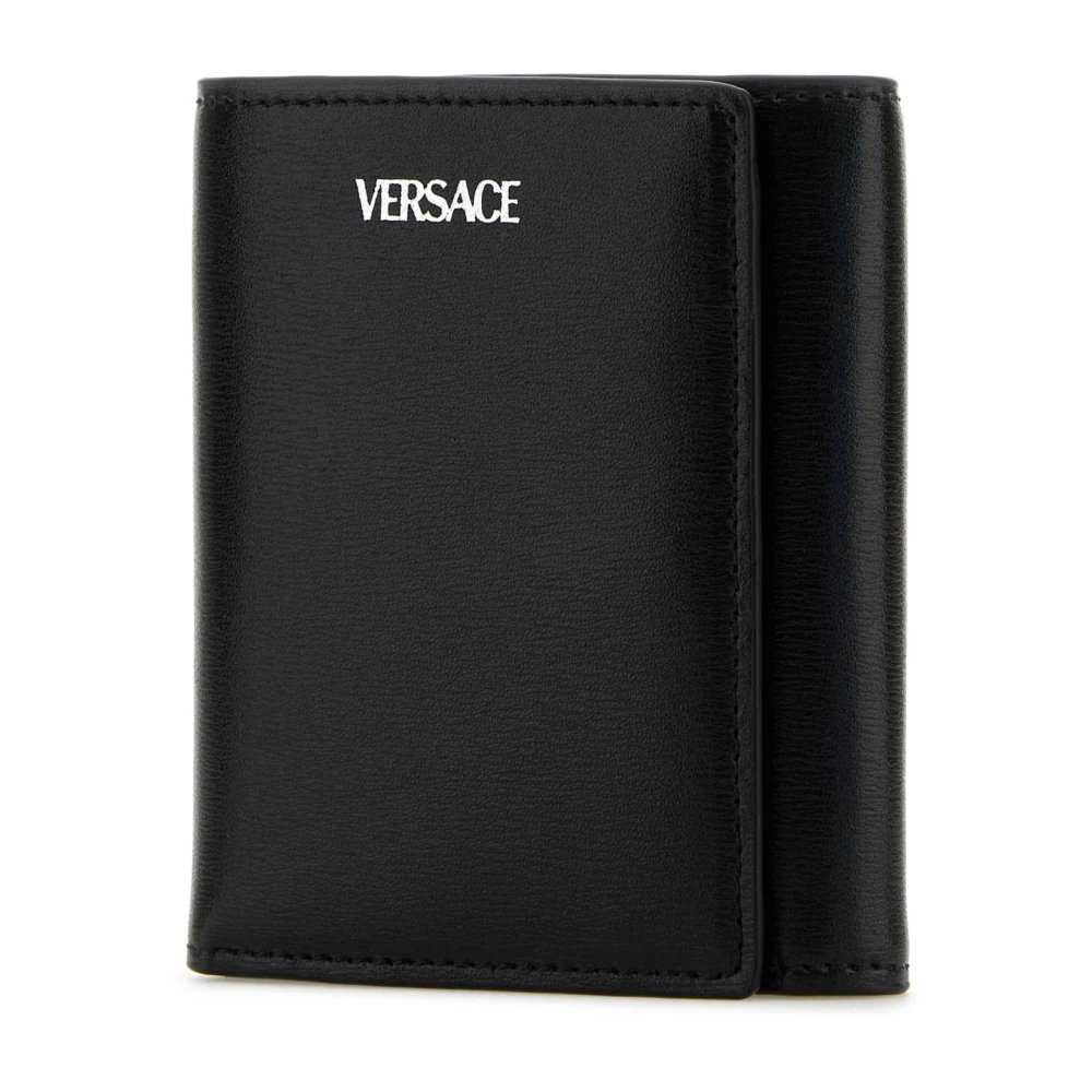 Versace Klassieke Zwarte Leren Portemonnee Black Heren