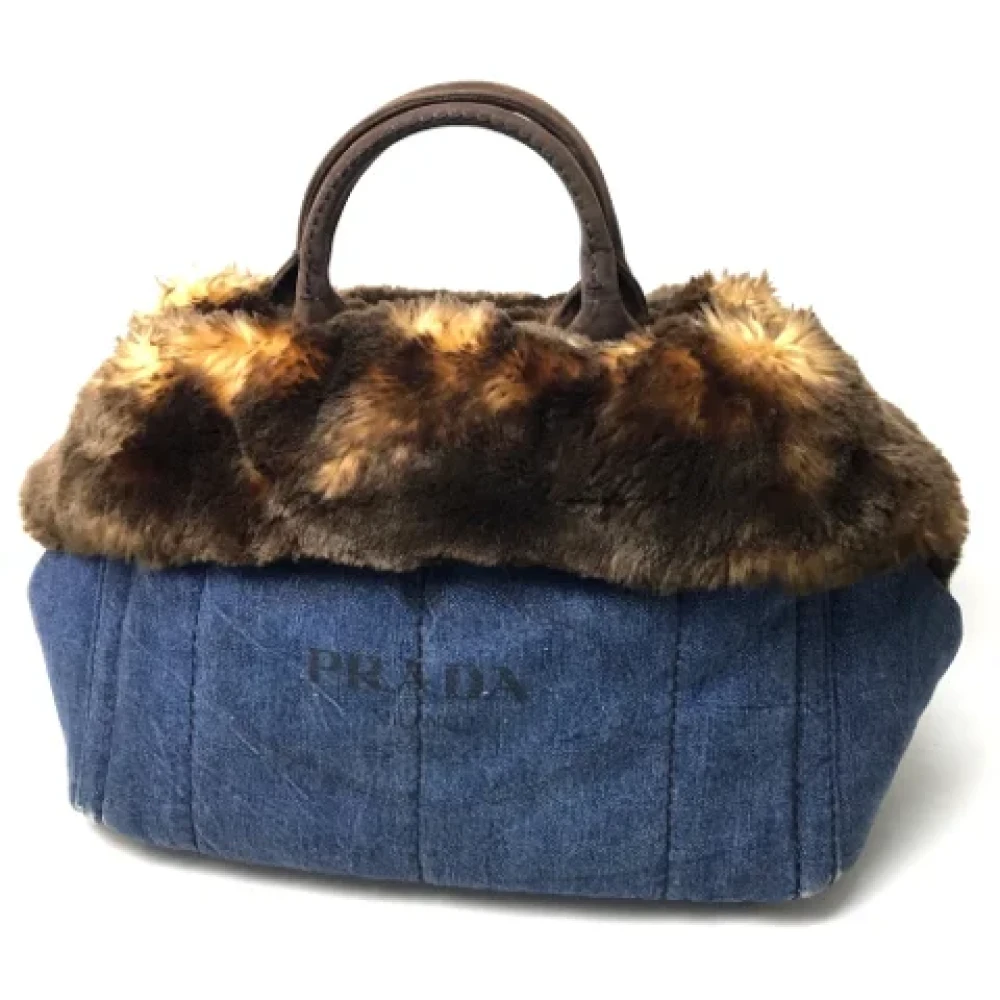 Prada Vintage Pre-owned Denim prada-bags Blue Dames