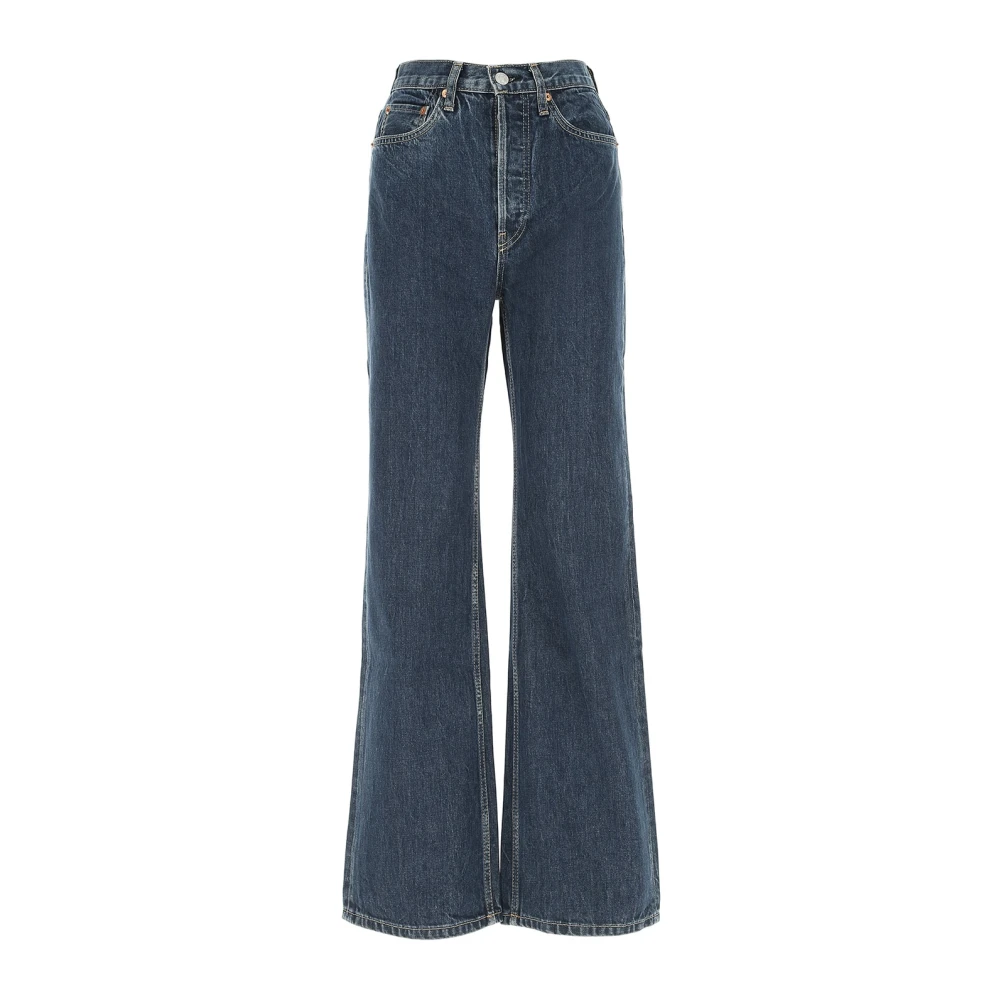 Re/Done Klassiska Flared Jeans för Kvinnor Blue, Dam