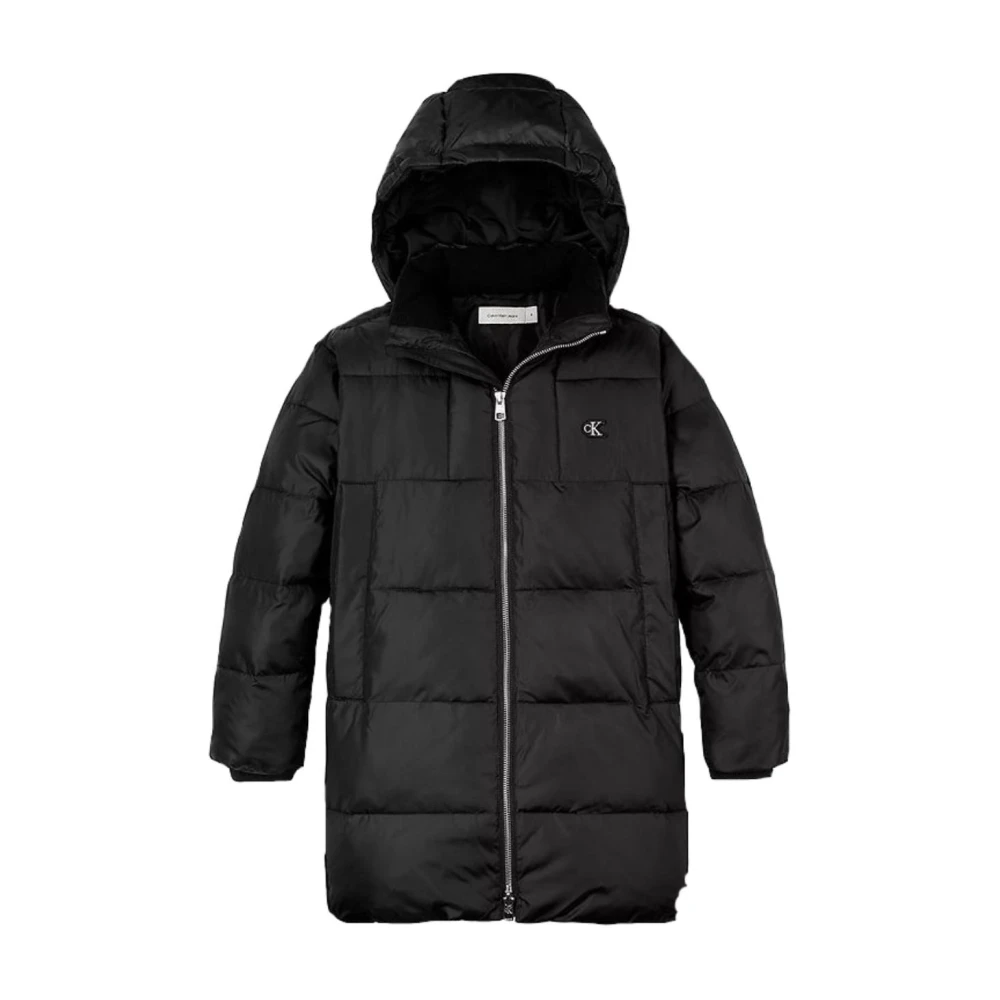 Calvin Klein Men's Black Puffer Jacket With Hood