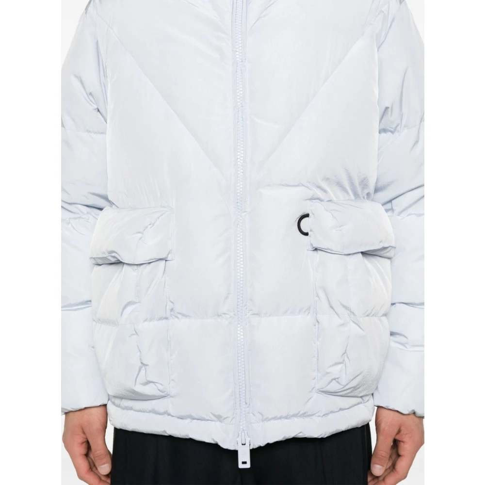Emporio Armani Grijze Gewatteerde Jas Gray Heren