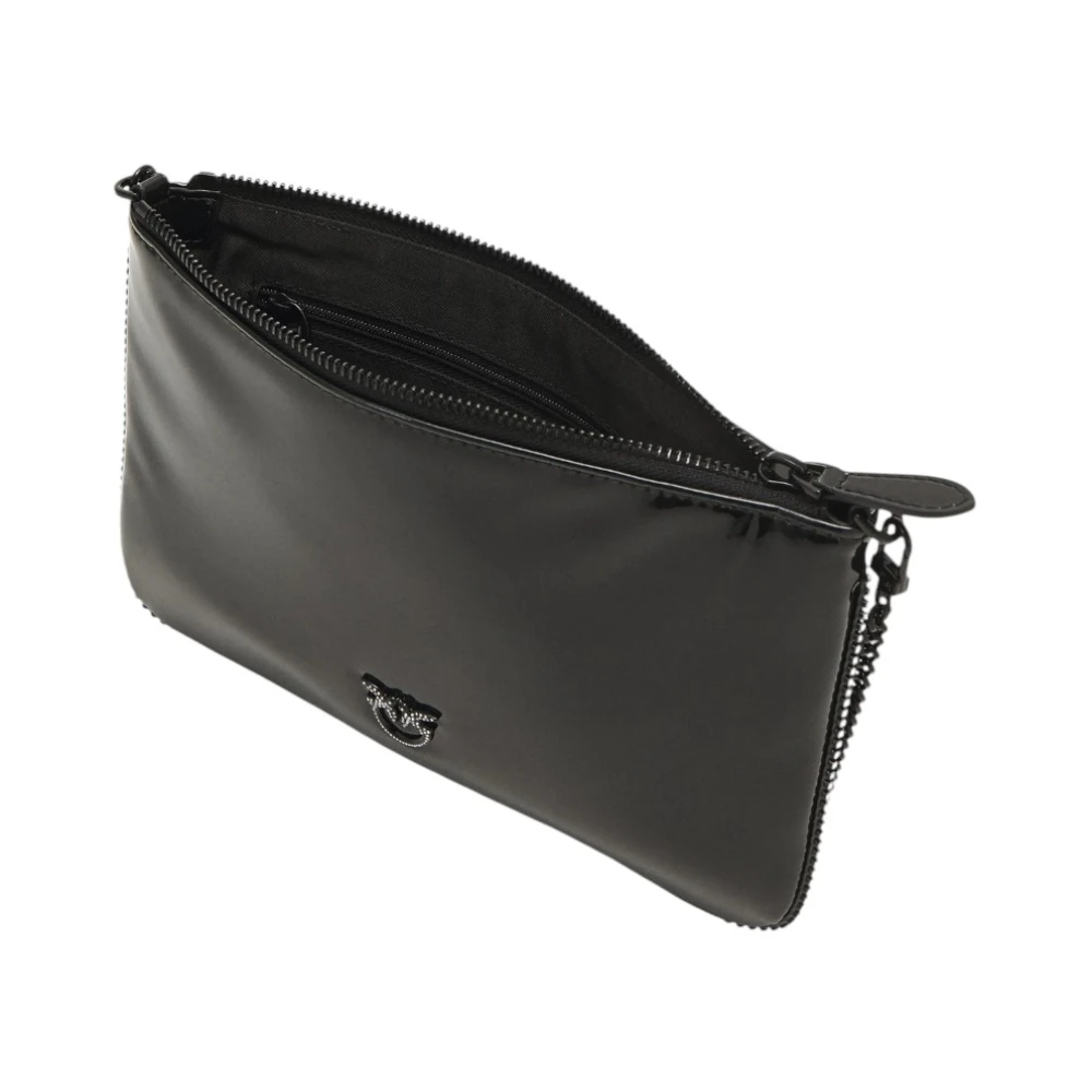 pinko Stijlvolle Leren Tas Black Dames