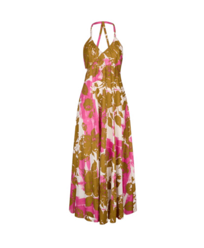 robe-rose-a-fleurs-style-elegant