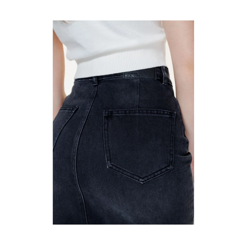 Vero Moda Zwarte Katoenen Lange Damesrok Black Dames