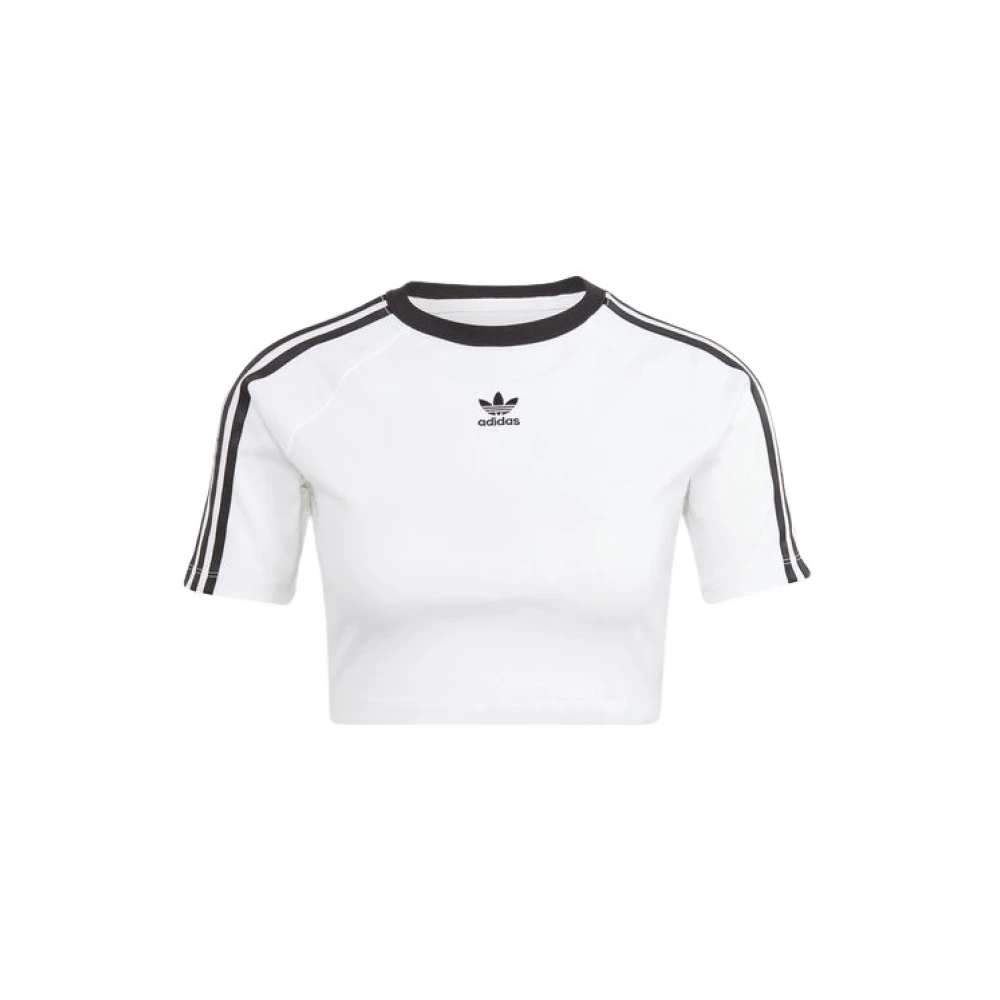 adidas Originals Wit 3-Stripes T-shirt Dames White Dames