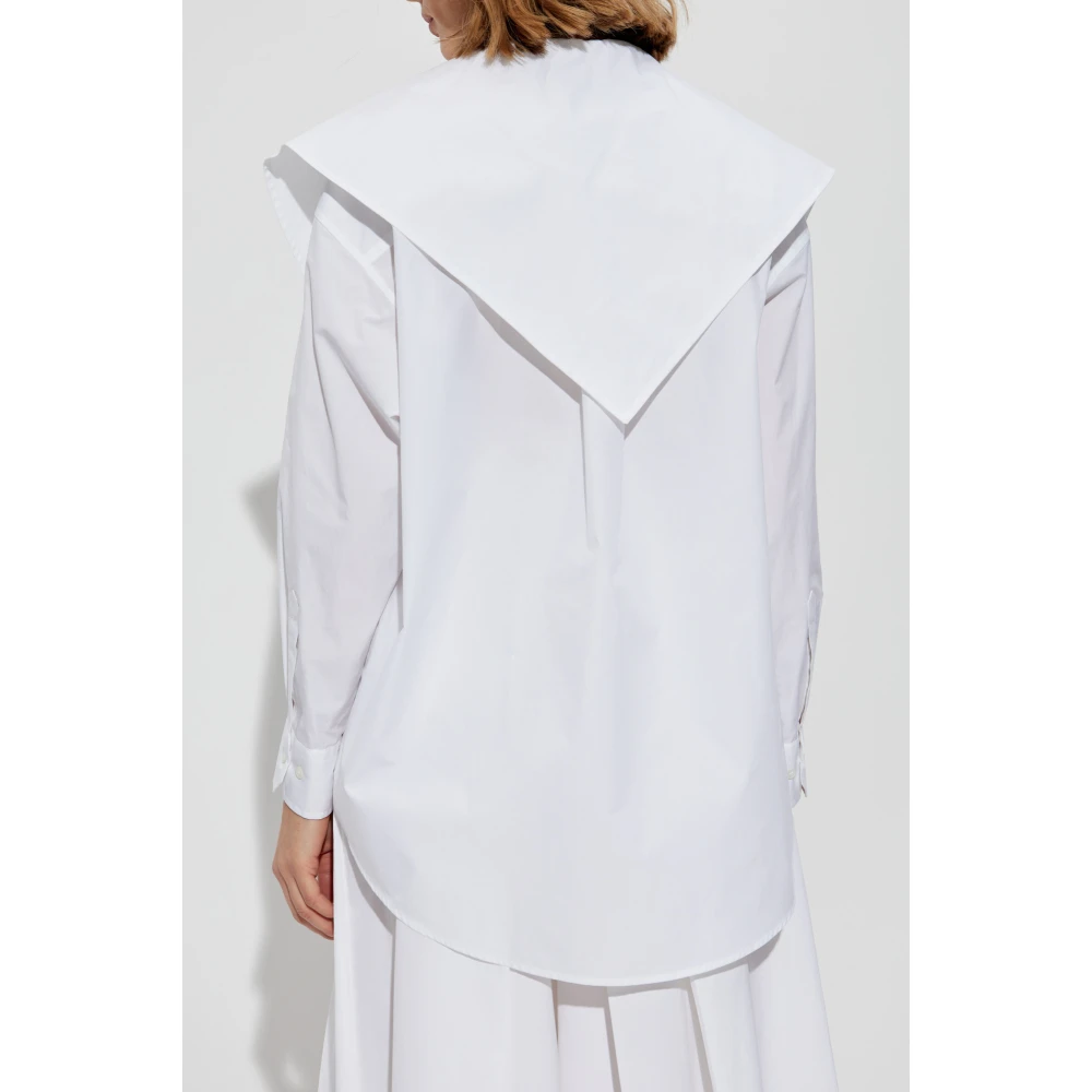 Fabiana Filippi Shirt met decoratieve kraag White Dames