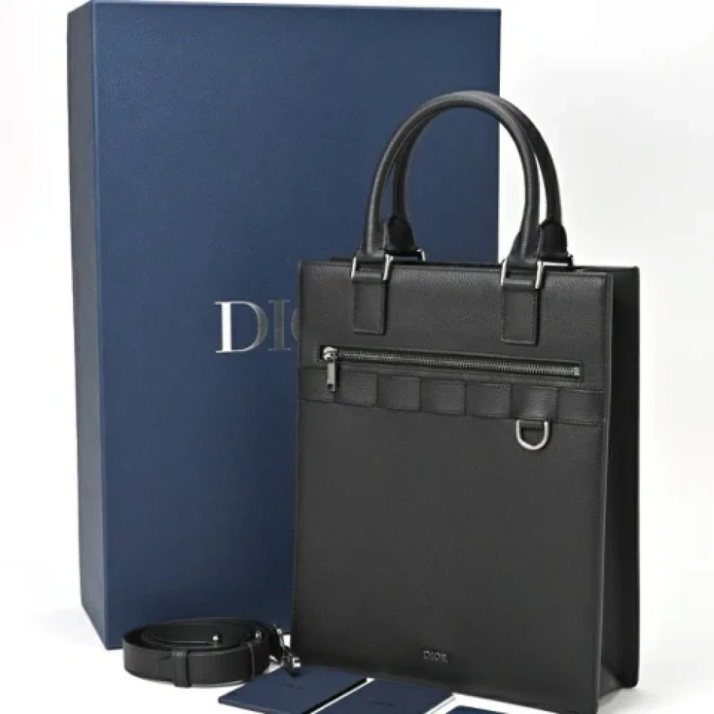 Dior Vintage Pre-owned Leather dior-bags Black Dames