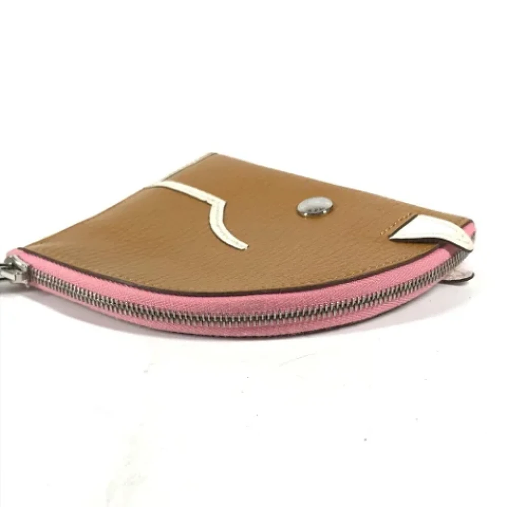 Hermès Vintage Pre-owned Leather wallets Brown Dames