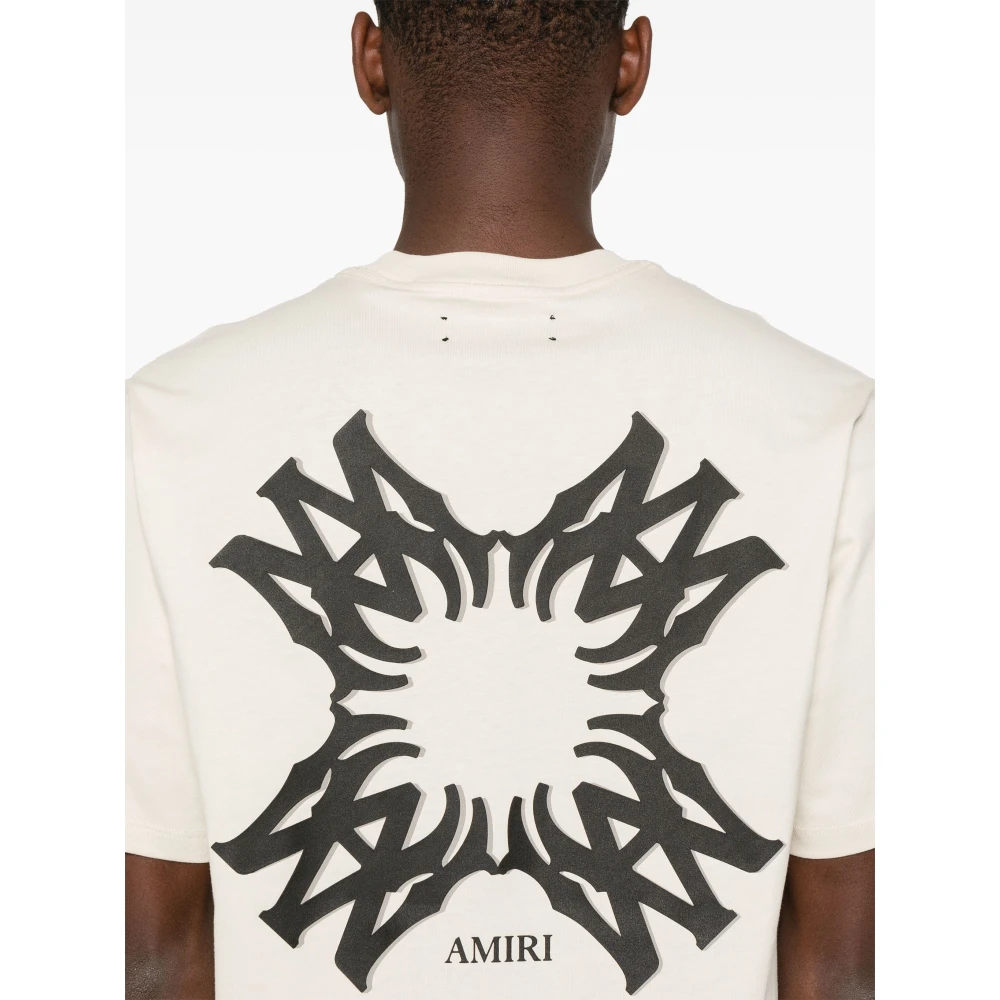 Amiri Beige Quad Monogram T-shirt Beige Heren