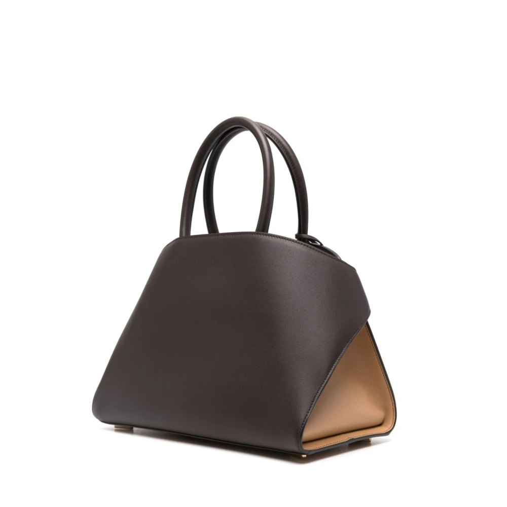 Salvatore Ferragamo Beige Tote Tas Color-Block Ontwerp Beige Dames