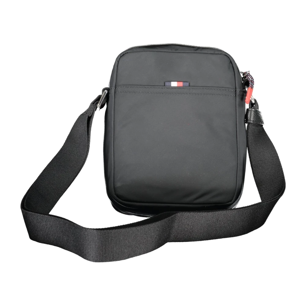 Tommy Hilfiger Zwarte Schoudertas met Ritssluiting Black Heren