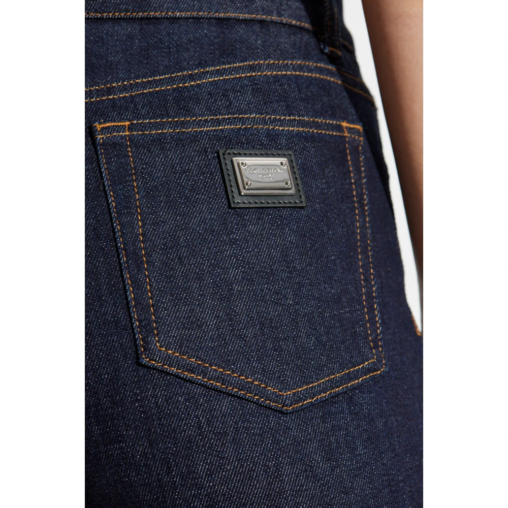 Dolce & Gabbana Jeans met logo Blue Dames