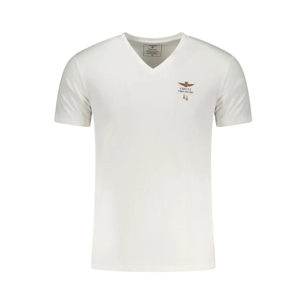Aeronautica Militare Herren Weiß Oberteile, Mgröße: