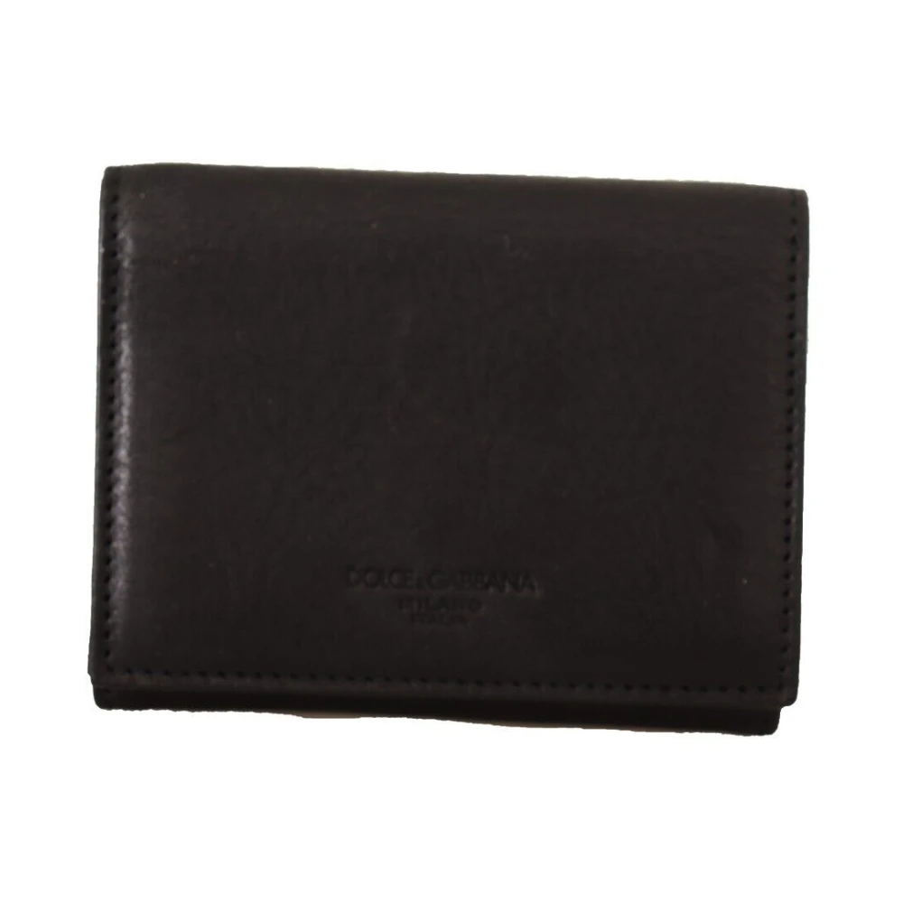 Dolce & Gabbana Svart Läder Trifold Plånbok Bälte Multi Kit Plånbok Black, Dam