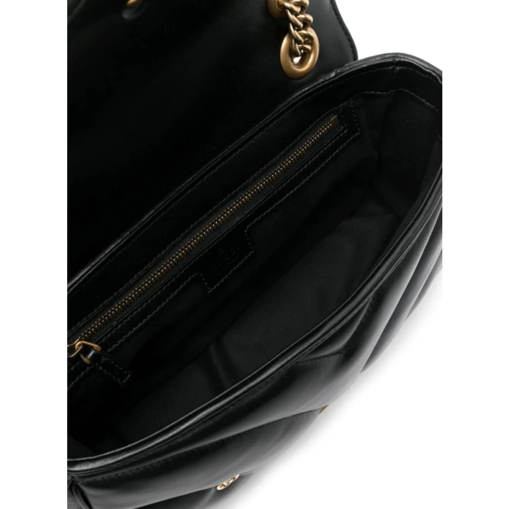 Gucci Black GG Marmont Schoudertas Black Dames