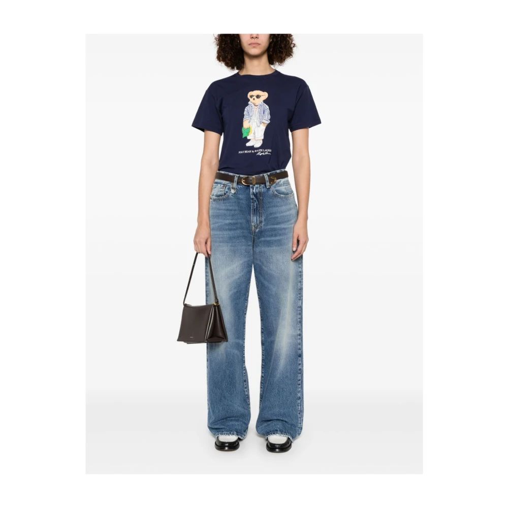 Polo Ralph Lauren Blauw T-shirt met Polo-stijl Blue Dames