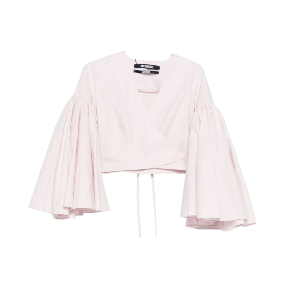 Jacquemus Women's Pink Blouses, Xs, Cropped Blouse