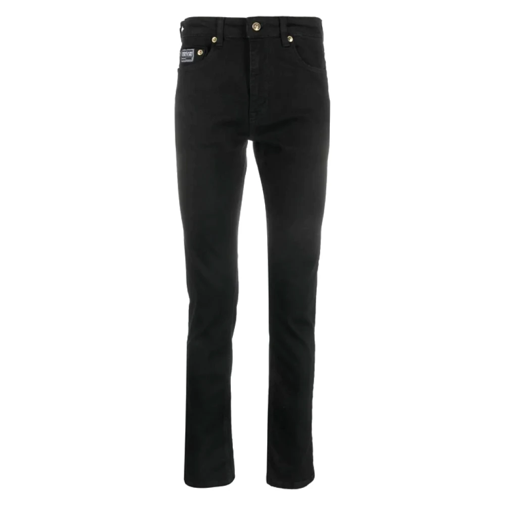 Versace Jeans Couture Zwarte Slim Jeans met Applicatie Black Heren