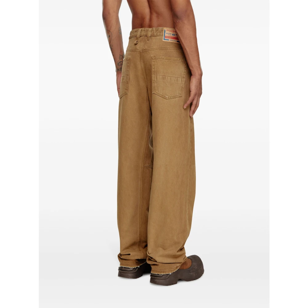 Diesel Stijlvolle Jeans met d-macro Detail Brown Heren