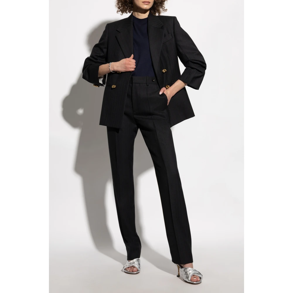 Bottega Veneta Blazer met open revers Black Dames