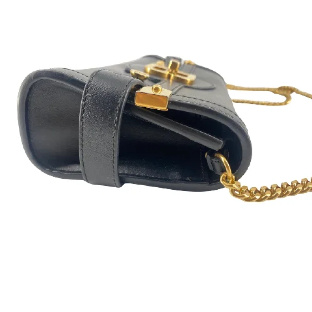 Balmain Pre-owned Leather shoulder-bags Black Dames