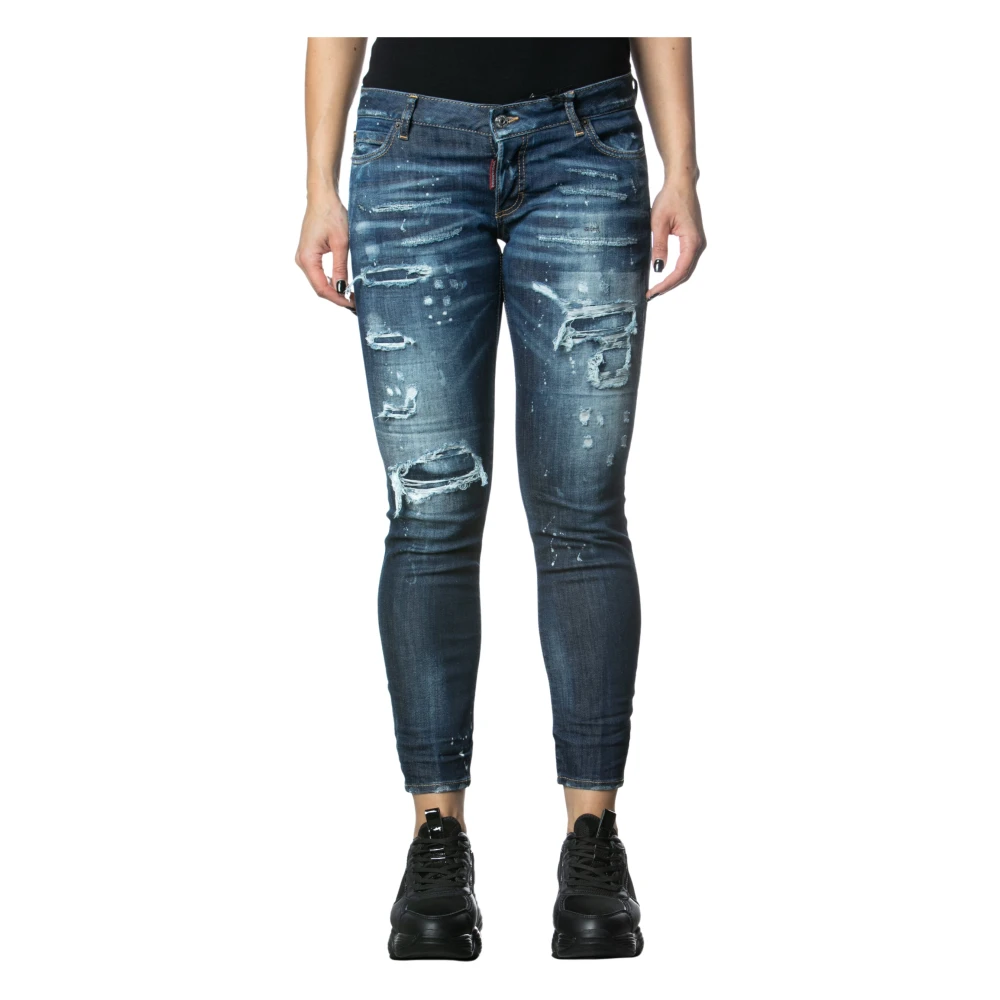 Dsquared2 Skinny Jeans, Klassisk Passform Blue, Dam