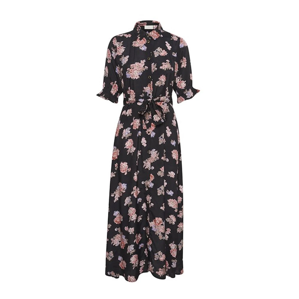 Kaffe Damen Schwarz Langes Kleid, Velana - Bild 3