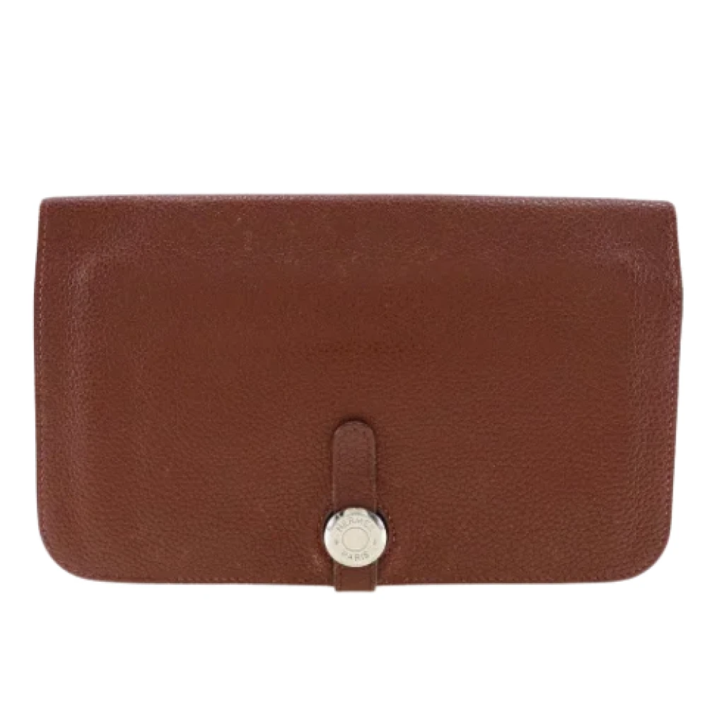 Hermès Vintage Pre-owned Leather wallets Brown Dames