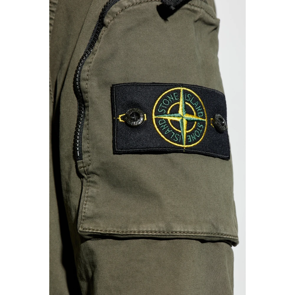 Stone Island Shirt met logo Green Heren