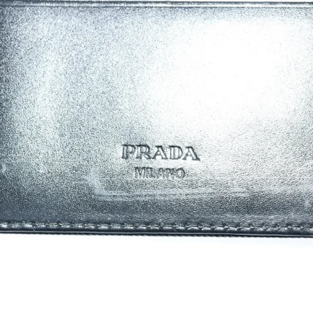 Prada Vintage Pre-owned Canvas wallets Black Dames