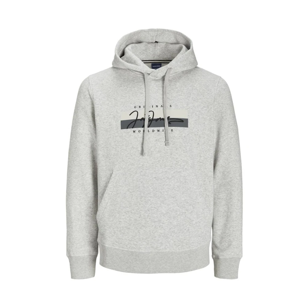 Jack & jones Box Script Sweat Hoodie Gray Heren