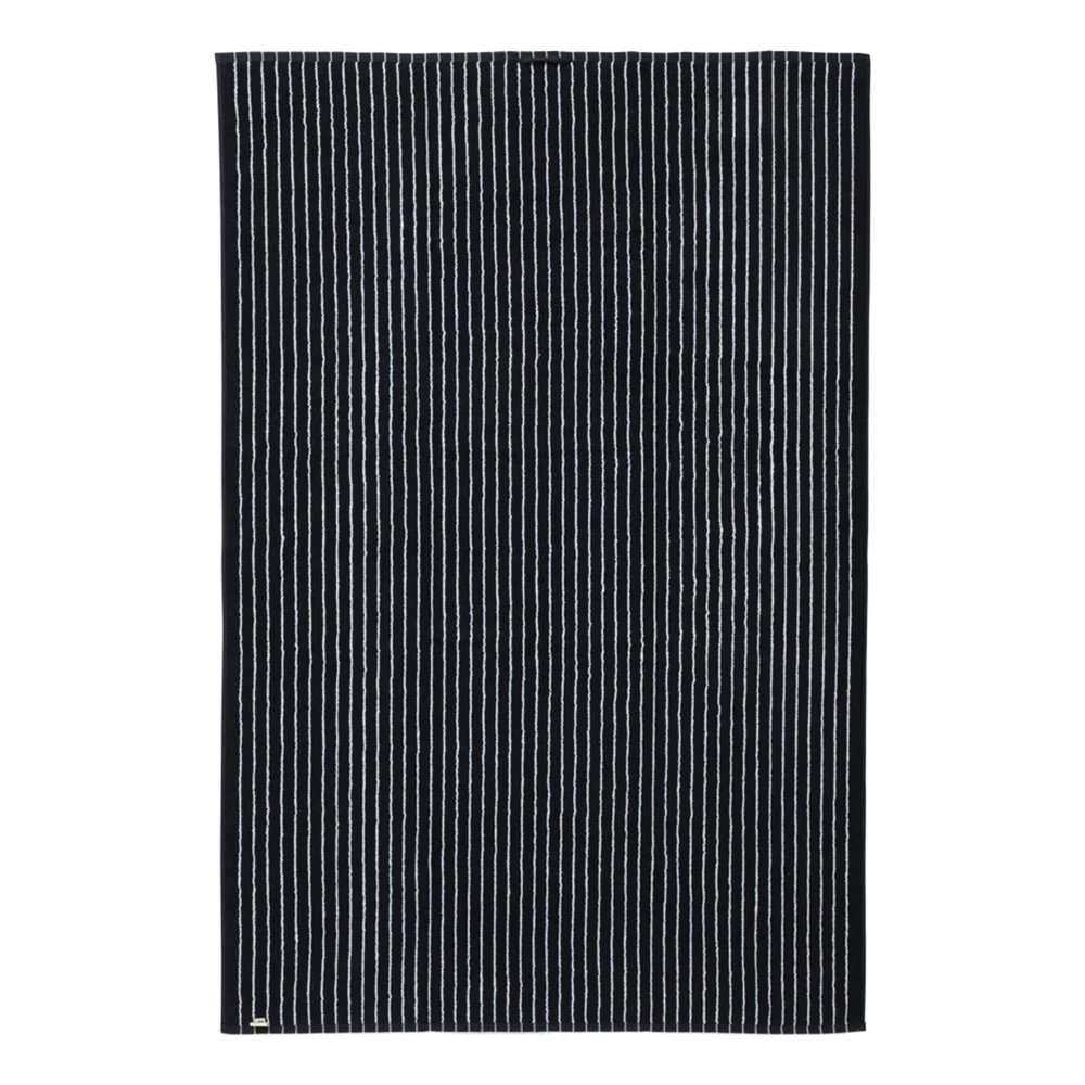 Tekla Zwarte Strepen Badlaken Black Unisex