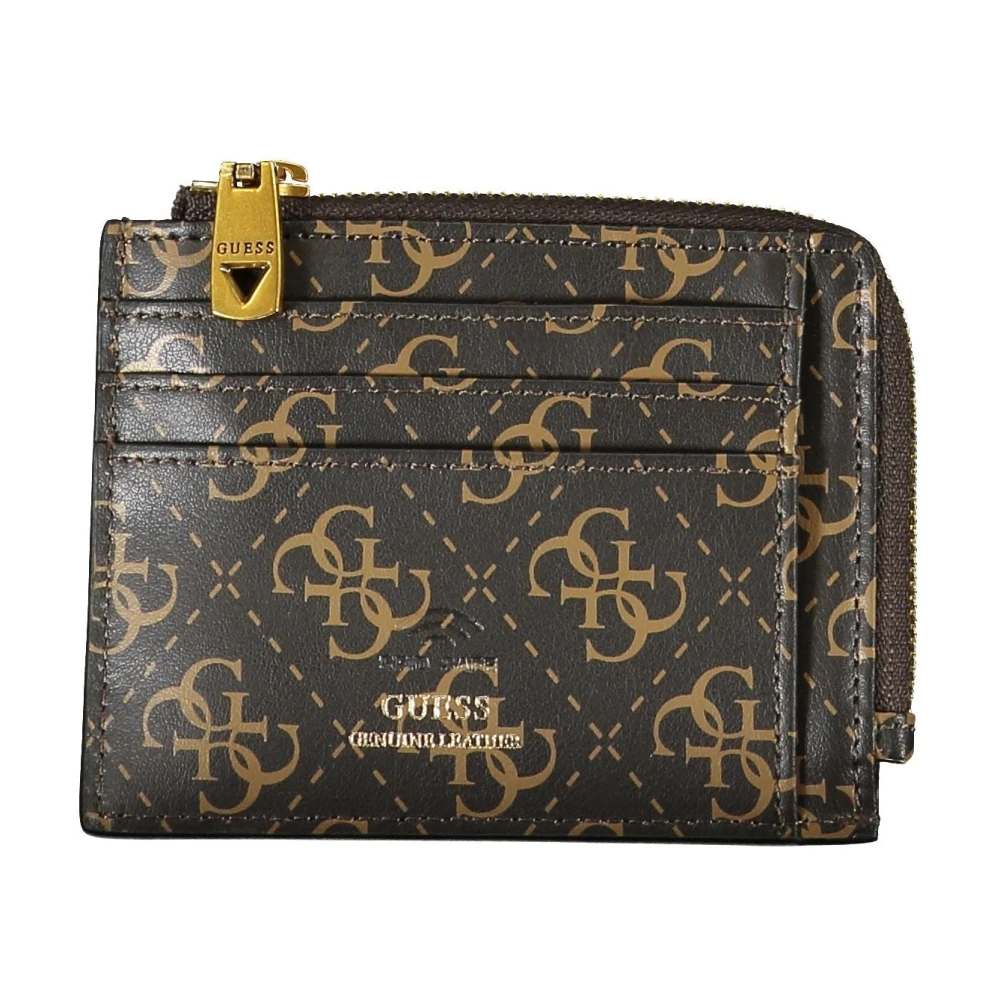 Guess Bruine Herenportemonnee met Ritssluiting Brown Heren