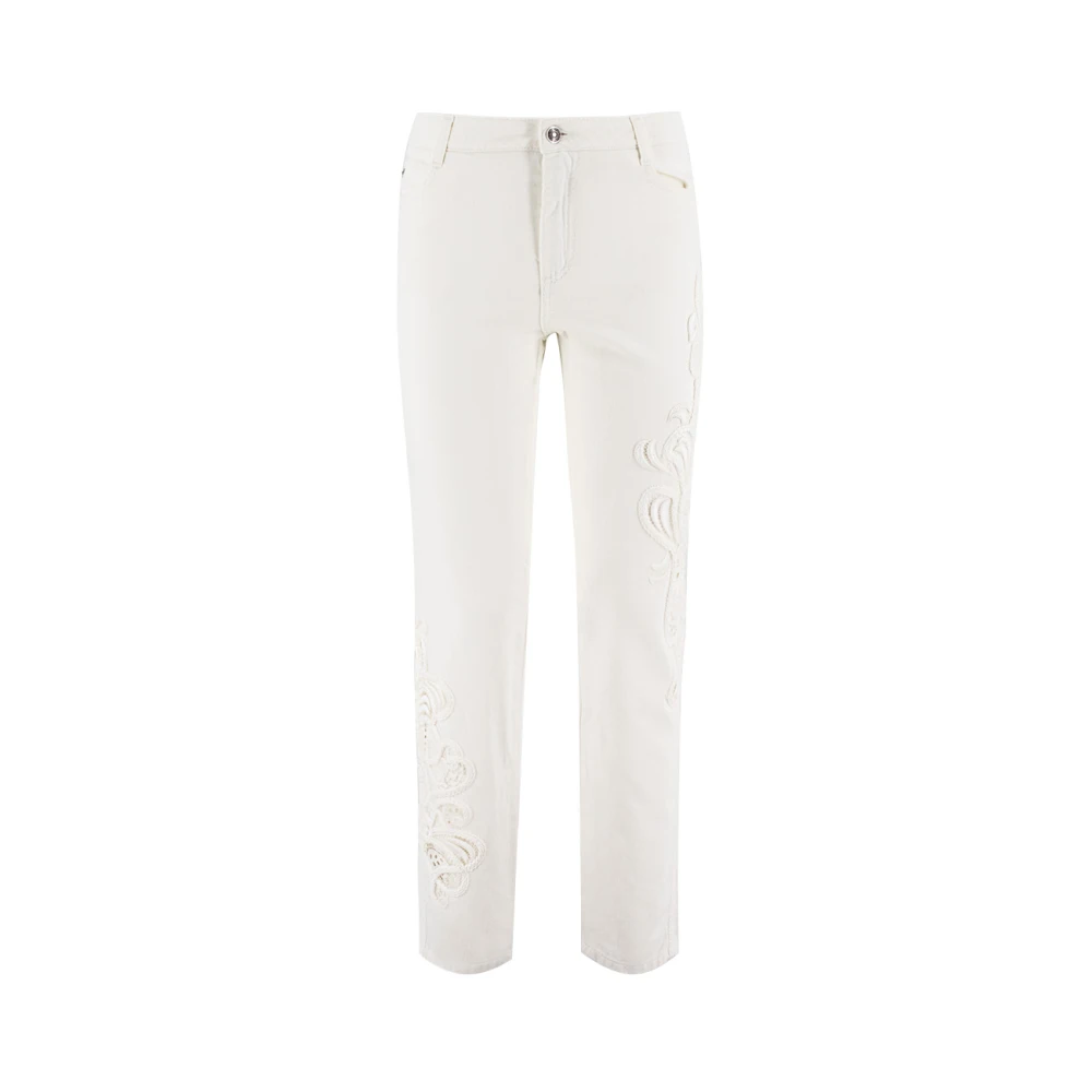 Ermanno Scervino Straight Jeans White Dames