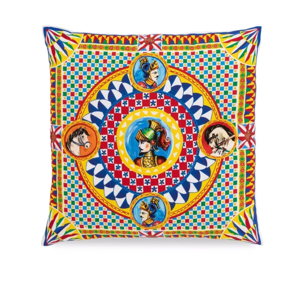 Dolce & Gabbana Gewatteerd Siciliaans Carretto Kussen Multicolor Dames
