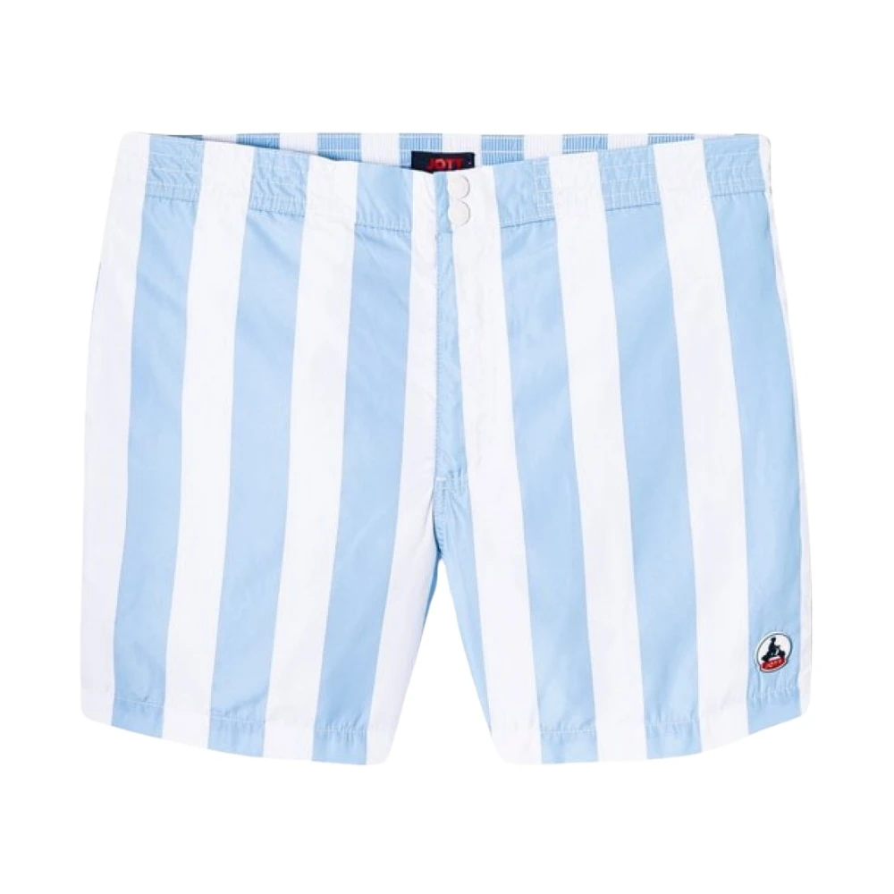 Jott Blauwe zwemshorts met patchlogo Blue Heren