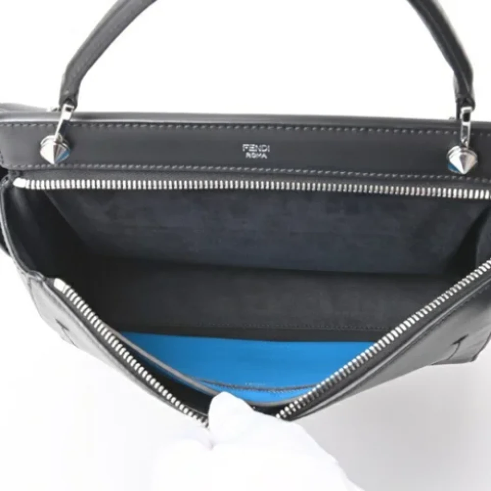 Fendi Vintage Pre-owned Leather shoulder-bags Black Dames